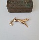 Vintage broche i 8 kt guld af Bernhard Hertz