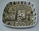 RC Faience 719-2884 Brown square tray 22.3 x 22.3 cm Baca. Nils Thorsson Royal 
Copenhagen Baca Aluminia Faience 
