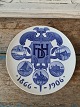 Royal Copenhagen Memorial plaque from 1906 FDH Association of Danish Business 
Travelers 1866-1906.