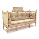 Late Gustavian light grey decorated Sofa. Sweden circa 1800. L: 190cm. D: 63cm. 
H: 116cm. H S: 44cm