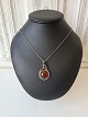 Hermann Siersbøl vintage necklace in silver with large pendant with amber