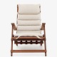 Børge Mogensen / Søborg Møbelfabrik
Deck chair with mahogany frame and washed canvas cushion. Designed in 1968.
1 pc. in stock
Good condition
