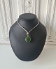 N.E.From classic necklace in sterling silver with dark green agate