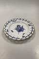Antique Royal Copenhagen Blue Flower Curved Pierced Plate with Gold