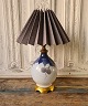 Royal Copenhagen Art Nouveau table lamp decorated with hop leaves and hop 
flower, mounted on gilded bronze foot no. 1670/1813