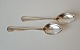 Cohr Double fluted dessert spoon in silver old model 18.5 cm.