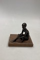 Royal Copenhagen S. G-Kelsey Bronze Figurine of Sitting Ballet Dancer.