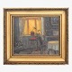 Carlo Hornung-Jensen
Painting, oil on canvas of interior in original gold frame. Signed. Ca 1920.
