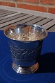 Christening mug on stand of Danish solid silver H 6cms from about year 1870