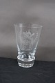 Danish freemason glasses, beer glasses for St. Johs. Lodge Cimbria Orient in 
Aalborg, engraved with freemason symbols, on an edge-cutted foot