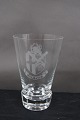 Danish freemason glasses, beer glasses  engraved with freemason symbols, on an 
edge-cutted foot