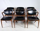 Set of six dining room chairs, model 42, designed by Kai Kristiansen, Schou 
Andersen in the 1960s.
Great condition
