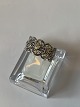 14 karat white gold ring, with inlaid clear stones
Size 56