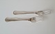 Cohr Double fluted dinner fork in silver 19.5 cm.