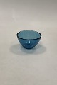 Orrefors Fuga Round Glass Bowl in Blue Sweden