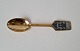 A.Michelsen Christmas spoon in gilded sterling silver with enamel 1973