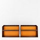 Attributed to Steffen Syrach Larsen / Gustav Bertelsen
Pair of wall-mounted magazine racks in rosewood and orange formica.
1 set in stock
Good, used condition
