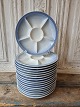 B&G Blue Tone cabaret dish - Flat plate with six compartments no. 3118