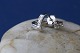 14k White gold earrings with diamonds, stamped 585.