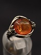 Sterling silver ring  with amber