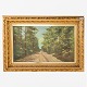 Victor Hartnack
Painting of a forest landscape in a large detailed gold frame. Signed.
1 pc. in stock
Good, used condition
