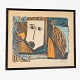 Visse Alstrup 
Lithograph. Orange face with black frame. 319/325. Signed. Note on the back.
1 pc. in stock
Good, used condition
