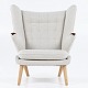 Hans J. Wegner / AP Chair
AP 19 - Reupholstered Teddy chair in light textile (A Joy by Dedar, colour 002 
Natural).
ABOUT THE FURNITURE: This is an original 