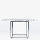 Poul Kjærholm / Fritz Hansen
PK 54 - Rundt spisebord med stel af forkromet stål og plade i lys flintrullet 
marmor.
1 stk. på lager
Pæn stand
