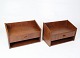 Wall-hung bedside tables - Teak wood - Drawers - 1960
Great condition
