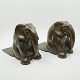 Just Andersen; Pair of 
elephant bookends in disco metal, model 165