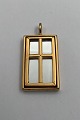 Georg Jensen Gilded Brass Window Pendent No. 5204