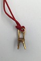 Georg Jensen Gilded Brass Cafe Chair Pendant No. 5217