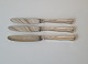 Double fluted dinner knife in silver and steel from Horsens Silver 21 cm.