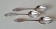 Set of 3 Empire dessert spoons in silver by Hans Christian Ludvig Stilling 
1778-1852 Viborg