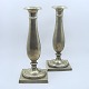 Pair of Augustenborg tin candlesticks, H. 21.5 cm.