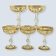 Set of five champagne coupes