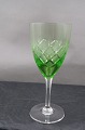 Vienna Antique glassware with straight, faceted stem by Lyngby Glass-Works, 
Denmark. White wine glasses 14.5cm