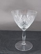 Vienna Antique or Wien Antik glassware with knob on cutted stem, by Lyngby 
Glass-Works, Denmark. Red wine glasses 13cm