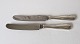 Cohr Double fluted knife in silver and steel 20.5 cm.