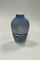 Bing and Grondahl Vase with Sailing Ship No. 1302/6239