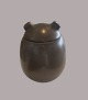 Jar with lid, dark brown glaze 
Saxbo, nr. 18
Erik Rahr
