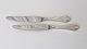 Freja dinner knife in silver and steel