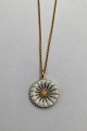 Georg Jensen Gilt Sterling Silver Necklace with Daisy Pendant