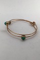 Bent Knudsen 14K Gold Armring / Bangle (Turquoise)