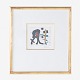 Robert Jacobsen
Signed etching in gold frame and passepartout with incorporated smaller frame. 
47/50.
1 pc. in stock
