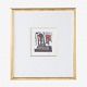 Robert Jacobsen
Signed etching in gold frame and passepartout with incorporated smaller frame. 
47/50.
1 pc. in stock
