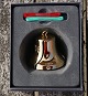 Georg Jensen Dänemark Weihnachtsschmuck aus vergoldetem Messing. 
Weihnachtsglocke von 2016 im Originalkarton.
