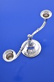 Danish silver 2-armed candlestick