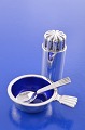 Bernadotte Georg Jensen silver 
Pepper shaker and Salt cellar with spoon