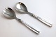 Horsens Silberwarenfabrik. Lotus. Silber (830). Salatbesteck mit Stahl. Länge 21 
cm.